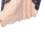 Anthropologie Peter Som x Made in Kind Patchwork Lace Long Sleeve Pencil Dress Pink Navy 0 Photo 7