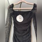 Princess Polly  NWT CHARVI LONG SLEEVE MINI DRESS BLACK Photo 9