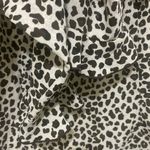 Preston & York  Ruffle Leopard Print Blouse Brown Cream Print Sz 10 Photo 4