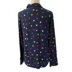 ZARA  Blue Collared Polka Dot Unlined Blazer Women Size XS | 11-11 Photo 1