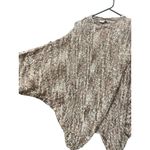 Andree by Unit Pullover Poncho Womens Plus 2X Mauve Open Knit Asymmetrical Boho Photo 5