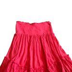 Free People Strapless Tiered Smocked Top Dress Flowy Midi Length Size Small Photo 8