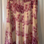 Ann Taylor A-Line Silk Lined Skirt in Pink and Cream Floral 10 Photo 0