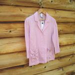 Pink Linen Top Jacket Shacket Pink Size 6 Photo 1