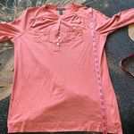 Lauren Ralph Lauren Coral Pink Button Blouse Longsleeve S Y2K Preppy Slim Fit Photo 11