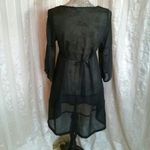 Rubbish  Bohemian Sheer Black Dress Photo 1
