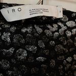 IRO Paris Black Metallic Silver Brocade Animal Print Mini Skirt Size 36 Glitter Photo 7