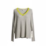 Paper + Tee Paper Tee Light Gray Ribbed Top Photo 1