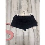 Musera Black Ruffle Lace Shorts XS – Layered Mini Shorts, Stretch Waist, Dressy Photo 1
