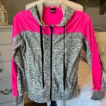 Rue 21 Heather Black Neon Pink Zip Knit Jacket Photo 2
