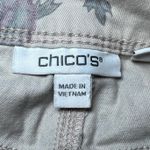 Chico's  Floral Print Cropped Pants Womens 4R Botanical Casual Everyday Boho Photo 3