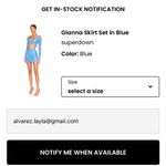 superdown Gianna Skirt Set in Blue Photo 6