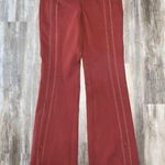 Anthropologie NEW  Essential Trouser Pant Red White Photo 1
