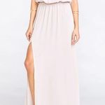 Show Me Your Mumu Collette High Collar Beige Cream Backless Halter Maxi Dress SM Photo 8