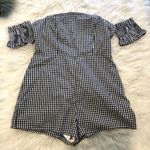 Urban Outfitters new kimchi blue black white gingham off shoulder romper size 6 Photo 0
