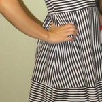 Esley Linen Blue / White Striped Dress Photo 1