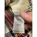 John Mark Women Size XL Plaid Button Up Blouse Top Fringed Long Sleeve Cabincore Photo 8