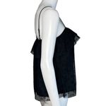 J Crew Blouse Womens XS Black Mesh Floral Pattern Cocktails‎ Party Whimsygoth Photo 1