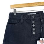 Ymi NWT Jean Shorts Juniors 13 Black High Rise Button Fly Cuffed Stretch Basic Photo 4
