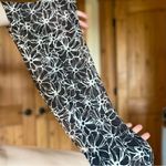 New York & Co Y2K Graphic Black and White Floral Print Silk Chiffon Skinny Scarf Photo 2