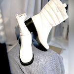 JustFab NIB Just Fab Boots Women's Bright White Aubrey Pull On Snow Boots, Size:10 Photo 2