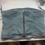 Azwell Denim Corset With Rhinestones Photo 2