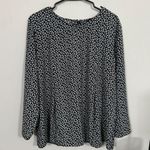 Ann Taylor  Navy Dark Blue, Gray & White Women's Pleated Top Plus Size XXL Photo 0