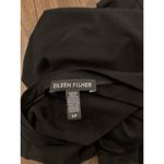 Eileen Fisher  viscose jersey Long Sleeve Scoop crew Neck Plain Black Mini dress Photo 10