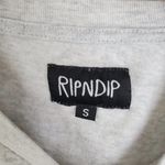Ripndip Mens Shirt Sz S Gray Cut Cat Embroidered Long Sleeve Crew Neck Pullover Photo 5