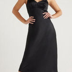 ✨Sofia Jeans Women’s Black Slip Sz Large Dress Midi✨ Photo 0