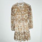 Bishop and Young Cameron Tiered Dress in Divine Paisley Print Cream Tan Color L Photo 6