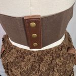 Spirit Halloween  Steampunk‎ Costume Skirt Vest Mask Adult M/L Brown Gothic Gears Photo 6