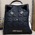 Betsey Johnson  Quilted Black and White Cat Backpack Photo 0