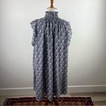 Code x Mode Code x Mode Smocked Mock Neck Sleeveless Midi Dress M Blue Floral Lined Photo 2