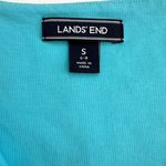 Lands' End Blue Turquoise Sleeveless Twist Front Stretch Summer Dress Small Photo 1