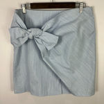 Loft Ann Taylor Bow Pencil Skirt Womens 10 Blue Office Preppy Coquette NWT Photo 0