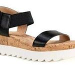 Sun + Stone Melanyy Wedge Sandals in Black Size 10M MSRP $65 Photo 0