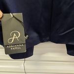 Adrianna Papell  Trench Jacket Blazer Women's Size Medium Navy Blue Long Sleeve Photo 5