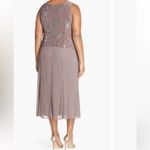 Alex Evenings Sequins Silver Wedding Sheath Dress Plus Size 24W Photo 3