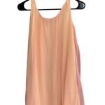 Vintage Peach Chiffon Nightie Chemise Lace Appliqué Bow Accent M Pink Size M Photo 1