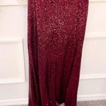Revelry Off the Shoulder Ember Red Sequin Maxi Dress Gown Size 18 Photo 5