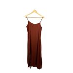 Aerie Women’s Satin Flowy Slip Midi Dress in Rust Size XS Photo 2