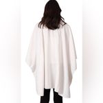 LeModa Zip Front Faux Fur Fleece Cape Cream Colored. One Size Fits Most Photo 1