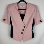 Kasper 80’s Women's Pink and Black Blazer Photo 0