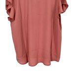 Zenobia  Solid Blush Button Tulip Flutter Sleeve Top Blouse size 2X NWT Mauve Photo 5