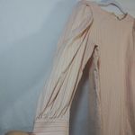 Treasure & Bond  Pink Stripe Puff Sleeve Button Back Long Sleeve Top Size M Photo 4