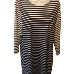 Vineyard Vines Navy White Striped Dress Sz XL Preppy Soft Knit Nautical Vibe New Photo 0