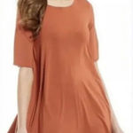 Eileen Fisher Womens  Pekoe Viscose Burnt Orange Jersey Tunic Top - Sz S Photo 0