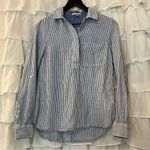 Dalia Collection  Stripe Adjustable Sleeve Shirt - Size XS Photo 0