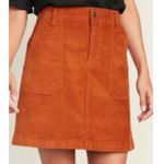 Old Navy Corduroy Mini Skirt Rust Orange Photo 7
